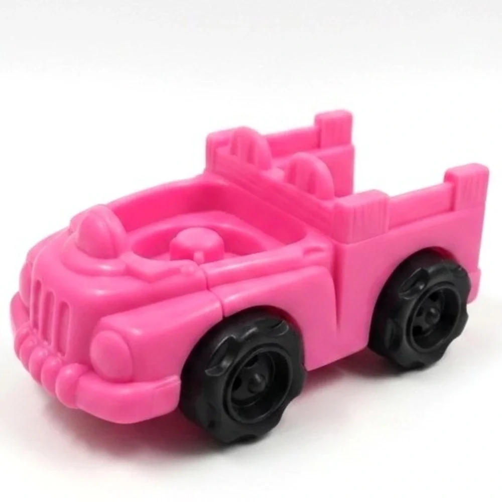 VTG 2001 Mattel Fisher Price Little People Pink Jeep Truck Off-Road Car Toy